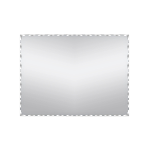 Зеркало настенное Zerix KUBIX MRZ06-450x600 прямоугольное с декором (ZX5948) №2