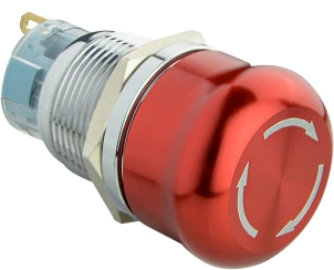 TY 19C-S11/1 Кнопка металева Повернення поворотом 1NO+1NC. №4
