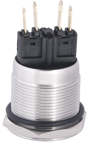 TYJ 22-211 Кнопка металева пласка, 1NO+1NC. №6
