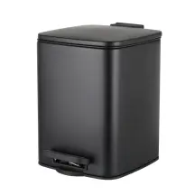 Відро для сміття з плавним закриттям квадратне Zerix Kubix-TC0106 Black 6 л колір чорний (ZX5890)