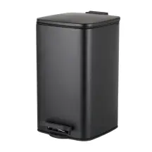 Відро для сміття з плавним закриттям квадратне Zerix Kubix-TC0108 Black 8 л колір чорний (ZX5892)