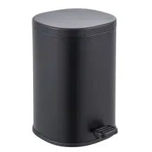 Відро для сміття з плавним закриттям овальне Zerix Prime-TC0105 Black 5л колір чорний (ZX5902)