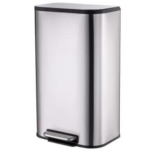 Мусорное ведро с плавным закрытием прямоугольное Mixxus Cubic-TC0112 SS Color 12л цвет нержавейка ( №1