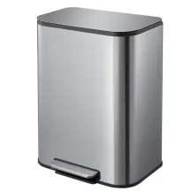 Відро для сміття з плавним закриттям прямокутне Mixxus Cubic-TC0105 SS Color 5л колір нержавійка (M