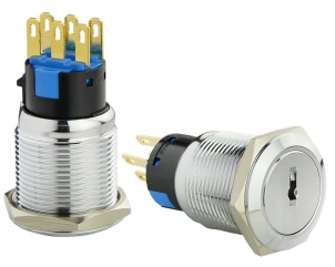 TY 19C-K11/3 Кнопка металева з ключем 3-и позиційна 2NO+2NC. №2