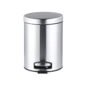 Мусорное ведро с плавным закрытием круглое Mixxus Ellipse-TC0205 SS Color 5л цвет нержавейка (MI707 №1