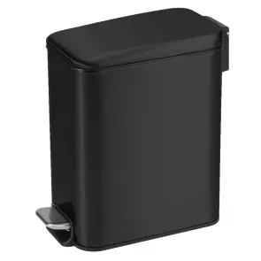 Мусорное ведро с плавным закрытием прямоугольное Mixxus Diverse-TC0312 Black 12л цвет черный (MI709 №1
