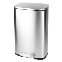 Мусорное ведро с плавным закрытием прямоугольное Mixxus Bevel-TC0112 SS Color 12л цвет нержавейка (