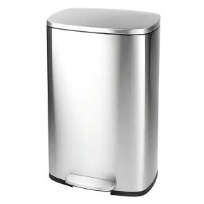 Мусорное ведро с плавным закрытием прямоугольное Mixxus Bevel-TC0112 SS Color 12л цвет нержавейка ( №1
