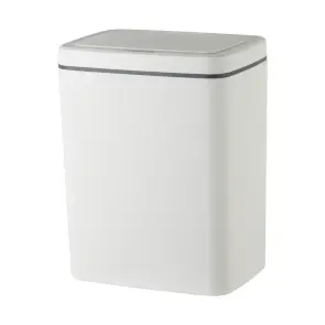 Мусорное ведро сенсорное прямоугольное Mixxus WAVE-TC0110 White 10 л цвет белый (MI7073) №1