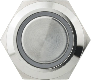 TYJ 19-271 Кнопка металева пласка з підсвічуванням, 1NO+1NC, червона 220V. №2