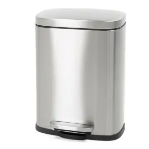 Мусорное ведро с плавным закрытием прямоугольное Mixxus Bevel-TC0105 SS Color 5л цвет нержавейка (M №1