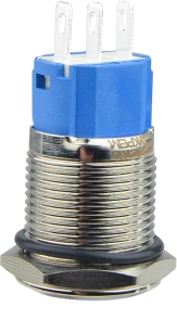 TYJ 16-211 Кнопка металлическая плоская, 1NO+1NC. №5