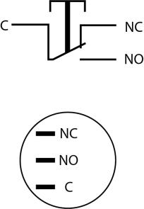 TYJ 16-211 Кнопка металлическая плоская, 1NO+1NC. №6