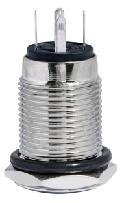 TYJ 16-261 Кнопка металева пласка з підсвічуванням, 1NO+1NC, зелена 220V. №4
