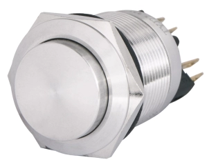 TYJ 22-321 Кнопка металева звиступом з фікс., 1NO+1NC. №1