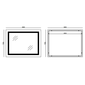 Дзеркало Mixxus Light MR01-90x70 (годинник, LED-підсвічування, антизапотівання) (MI5999) №8
