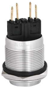 TYJ 22-321 Кнопка металева звиступом з фікс., 1NO+1NC. №4