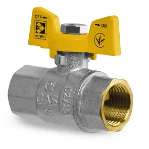 Кран кульовий Koer KG.207 - 1/2" FF ГГБ (газ) (KR4958) №1