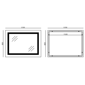 Дзеркало Mixxus Warm MR02-120x80 (годинник, LED-підсвічування, антизапотівання) (MI6001) №9
