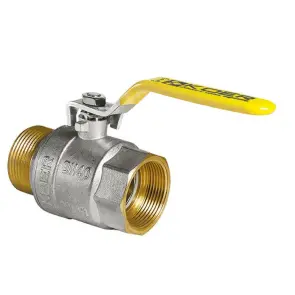 Кран кульовий KOER KR.515.PR.GAS - 2" FM ГШВ YELLOW, ручка"важіль" жовта (KR0065) №1