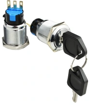 TY 19C-K11/2 Кнопка металева з ключем 2-о позиційна 1NO+1NC. в магазині TVOE