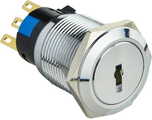 TY 19C-K11/2 Кнопка металева з ключем 2-о позиційна 1NO+1NC. №5