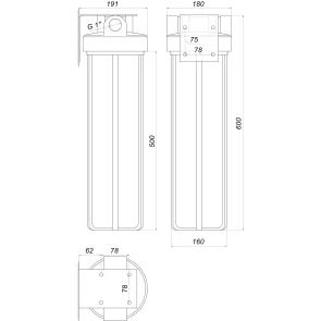 Фільтр-колба + ПП картридж Bіо+ systems SL20-BB Big Blue 20″, 1″ №4