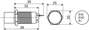 TY 19C-X11/3 Кнопка металева поворотна 3-и поз 2NO+2NC. №5