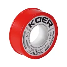 ФУМ стрічка для води Koer STP-01 PRO 20M*0.2mm*19mm (KR0121)