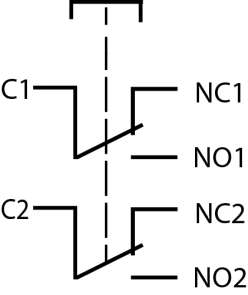 TYJ 19-212 Кнопка металева пласка, 2NO+2NC. №6