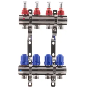 Коллекторный блок с расходомерами Koer KR.1110-04 1”x4 ways (KR2641) №1