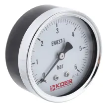 Манометр осевой KOER KM.611A D 63мм (0-6 bar) 1/4''-1/2''' (KR2901)