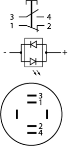 TYJ 22-271 Кнопка металлическая плоская с подсветкой, 1NO+1NC, красная 24V. №6