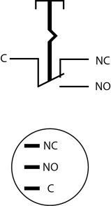 TYJ 16-311 Кнопка металева пласка з фікс., 1NO+1NC. №8