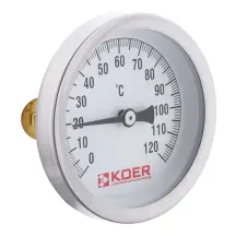 Термометр накладной с пружиной KOER KT.672A D=63мм (KR2897)