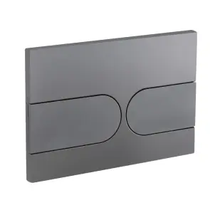 Панель смыва Koer KT-0604-07 240x160x10mm пластиковая, закругленная кнопка (KR5325) №1