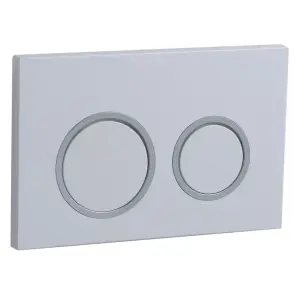 Панель смыва Koer KT-0605-03 220x140x12mm пластиковая, кнопка круглая (KR5316) №1