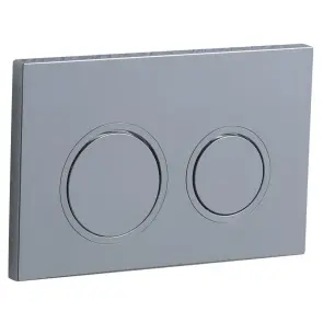 Панель змиву Koer KT-0605-01 220x140x12mm пластикова, кругла кнопка (KR5317) №1