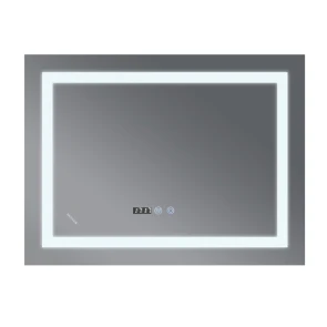 Дзеркало Mixxus WARM MR02-90x70 із LED Touch, Anti-fog, димером, рег. яскравості, годинником (MI6673) №2