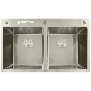 Мойка из нержавеющей стали MIXXUS MH8350-DK NANO-SILVER (3.0/0.8) цвет нержавейка (MI7052) №1
