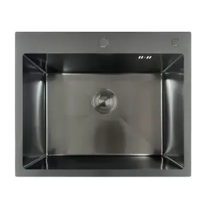 Мойка Mixxus MH6050 Decor Nano-Black из нерж. стали (цвет графит) (MX1934) №1