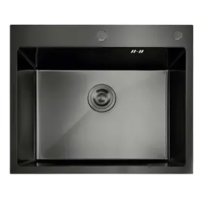 Мойка из нержавеющей стали MIXXUS MH5843 DECOR NANO-BLACK (3.0/0.8) цвет графит (MI7042) №1