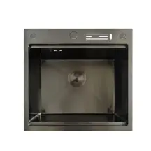 Мойка Mixxus MH5050-SK Nano-Black с н.ст. со ступенькой для сушилки, с подст.под ножи (графит) (MX1