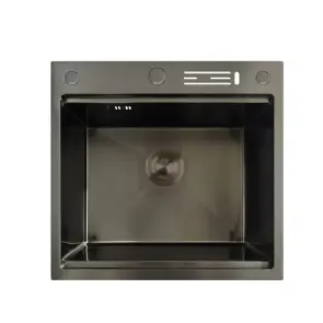 Мойка Mixxus MH5050-SK Nano-Black с н.ст. со ступенькой для сушилки, с подст.под ножи (графит) (MX1 №1