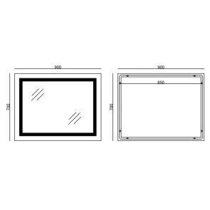 Дзеркало Mixxus WARM MR02-90x70 із LED Touch, Anti-fog, димером, рег. яскравості, годинником (MI6673) №12