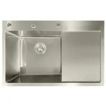 Мойка из нержавеющей стали MIXXUS MH7849L NANO-SILVER (3.0/0.8) цвет нержавейка (MI7048)