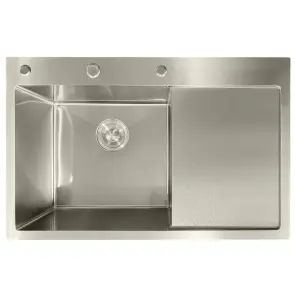 Мойка из нержавеющей стали MIXXUS MH7849L NANO-SILVER (3.0/0.8) цвет нержавейка (MI7048) №1