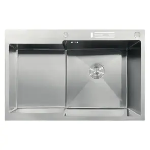 Мойка MIXXUS MH7849R-HK NANO-SILVER (3.0/0.9) из нержавеющей стали "глубокое крыло", с подставкой п №1