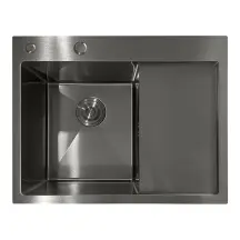 Мийка з нержавіючої сталі Mixxus MH6350L Nano-Black (3.0/0.8) колір графіт (MI7045)